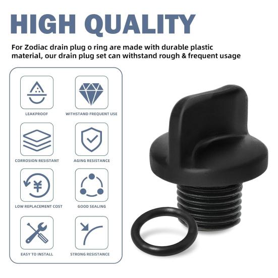 Zátka pro vypouštění bazénového čerpadla R0446000 Vypouštěcí zátka s O-kroužkem Náhradní vypouštěcí zátka pro čerpadlo řady Booster a systém čištění vody
