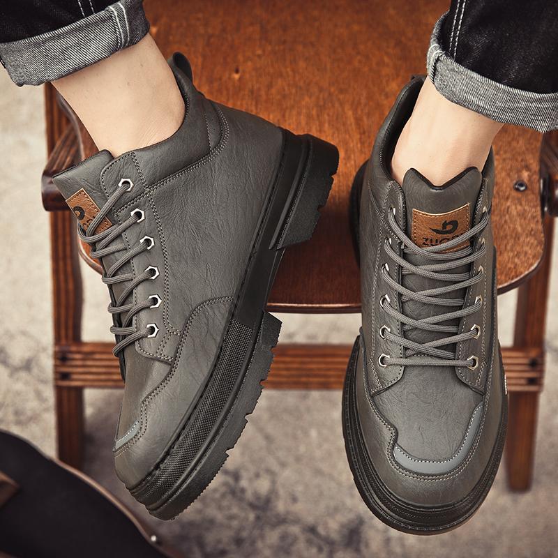 Nuovi stivali Martin alti da uomo alla moda autunno e inverno per studenti maschi e ragazzi, scarpe da lavoro con suola morbida, protezione del lavoro, sneakers Martin