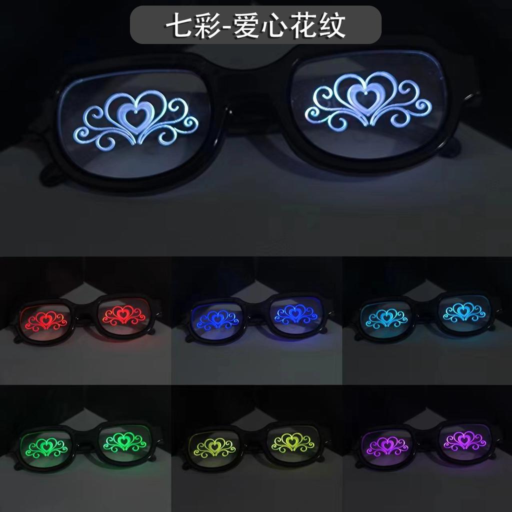 Halloween Glasses Special Effect Luminous Glasses Cool Anime Flash Eye Glasses Led Glasses Sense of Technology Eyewear for Party