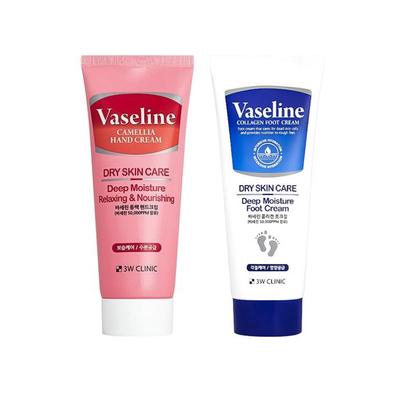 Crème Pieds Vaseline Collagène 150ml, Crème Mains Vaseline Camélia 150ml (7 possibilités)