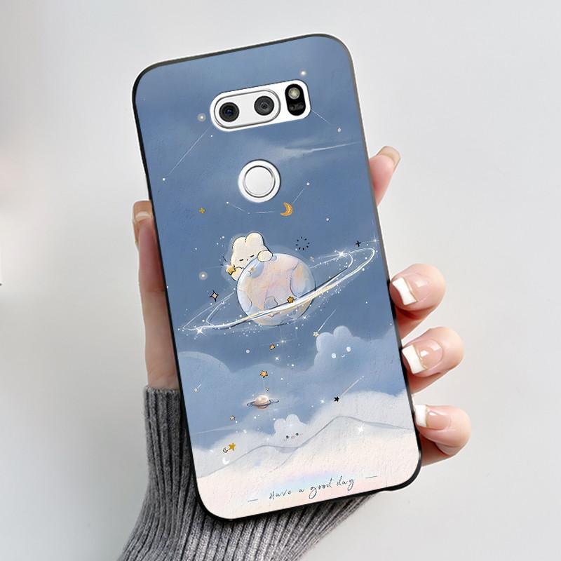 Cute Case For LG V30 V30+ Plus Funda LG V30s ThinQ Capa LG V35 ThinQ Printing Shell Protective Cover Soft Silicone Cartoon Cases