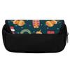 Pencil Case 300D Polyester Multi Compartment Double Zipper with Two Compartments for Pens Ruler Earphones Students for Boys Girls