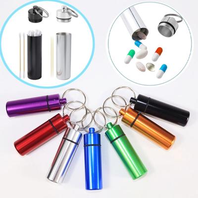 New Metal Toothpick Holders Seal Up Aluminum Pill Case Portable Travel Storage Medicine Bottle Outdoor Travel