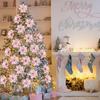 3/5/10Pcs 14.5cm Glitter Artifical Christmas Flowers Mreey Christmas Tree Decoration Happy New Year Ornaments Xmas 2025 Navidad