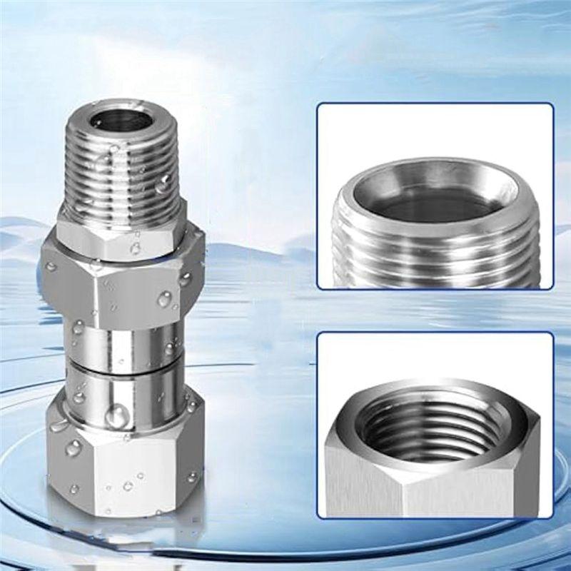 2Pcs 3/8Inch NPT Pressure Washer Swivel Fitting,Anti-Twist 3/8Inch Swivel Male To Female Adapter,360° Swivel Connector