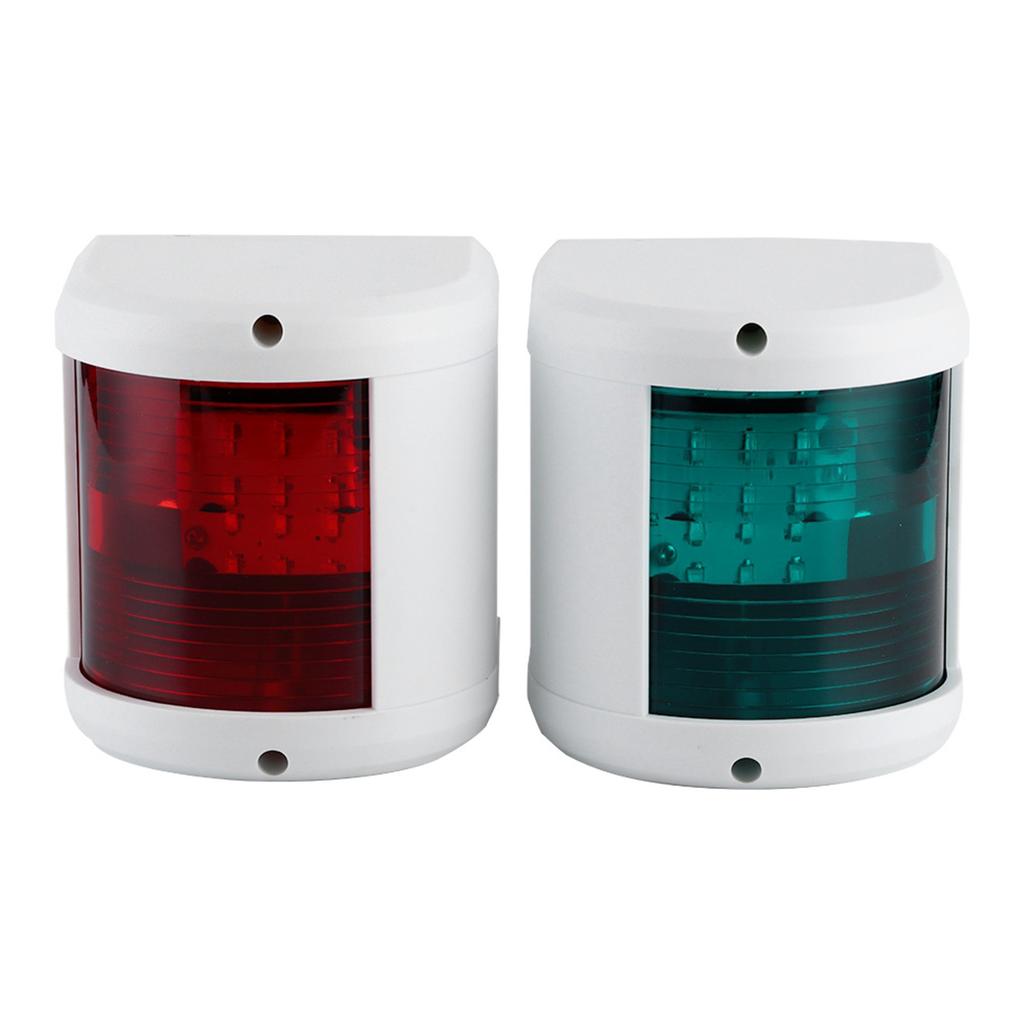 12V?24V LED Navigation Signal Light Left Red Right Green IP66 Waterproof Lamp White Shell for Yacht