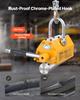 Permanent Magnetic Lifter, 600 kg Pulling Capacity, Heavy Duty N42 Neodymium Lifting Magnet with Release Handle and Steel Hook, Used in Shop Crane and