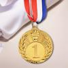 1/5pcs Zinc Alloy Round Winner Medals with Neck Ribbon Students Rewards Competition Medals 1st 2nd 3rd Gold/Silver/Bronze Medal