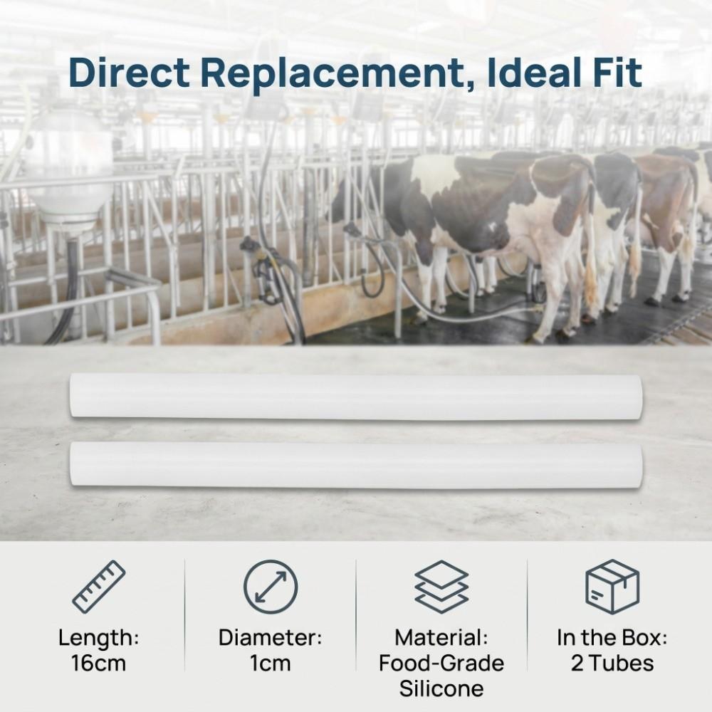 2 Pcs Stable Milking Machine Short Tube Soft Milker Short Tube Milking Machine
