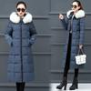 Womens Long Puffer Coat With Faux Fur Hood Winter Warm Plus Size Loose Fit