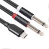 Usb C To Dual 6.35mm Audio Stereo Cable Type C To Dual 6.35mm Audio Cord For Smartphone Multimedia