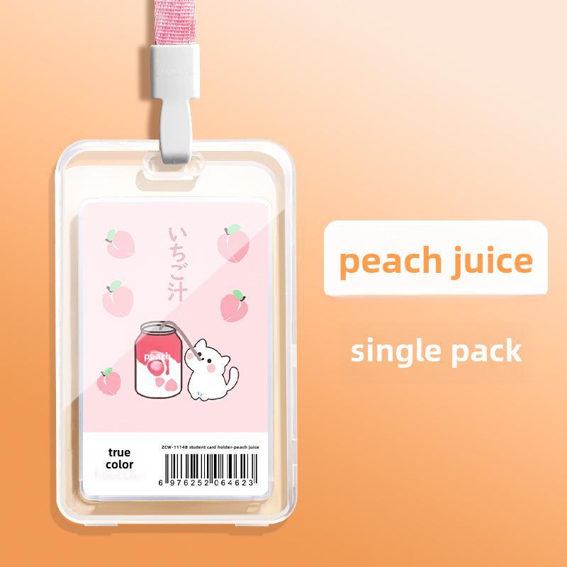 Transparent Student ID & Bus Card Holder with Anti-Lost Lanyard for Campus & Work