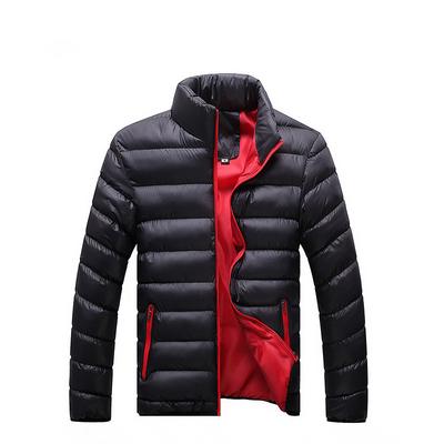 New Autumn Men's Stand-up Collar Solid Color Casual Fashion Cotton Clothes Youth Large Size Cotton Clothes Jacket Men's Clothing