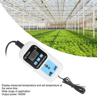 Temperatuurregelaar Temperatuurregelaar Automatisch Instelbaar Digitaal Display Elektronische Stekker Thermostaat voor Kas
