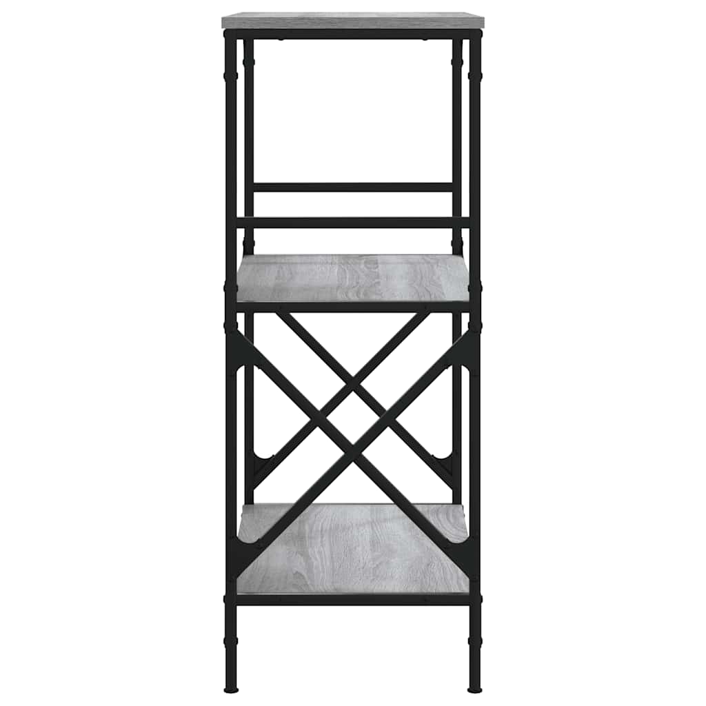 Bookshelf 3 Shelves Grey Sonoma 59 x 35 x 90.5 cm Engineered Wood