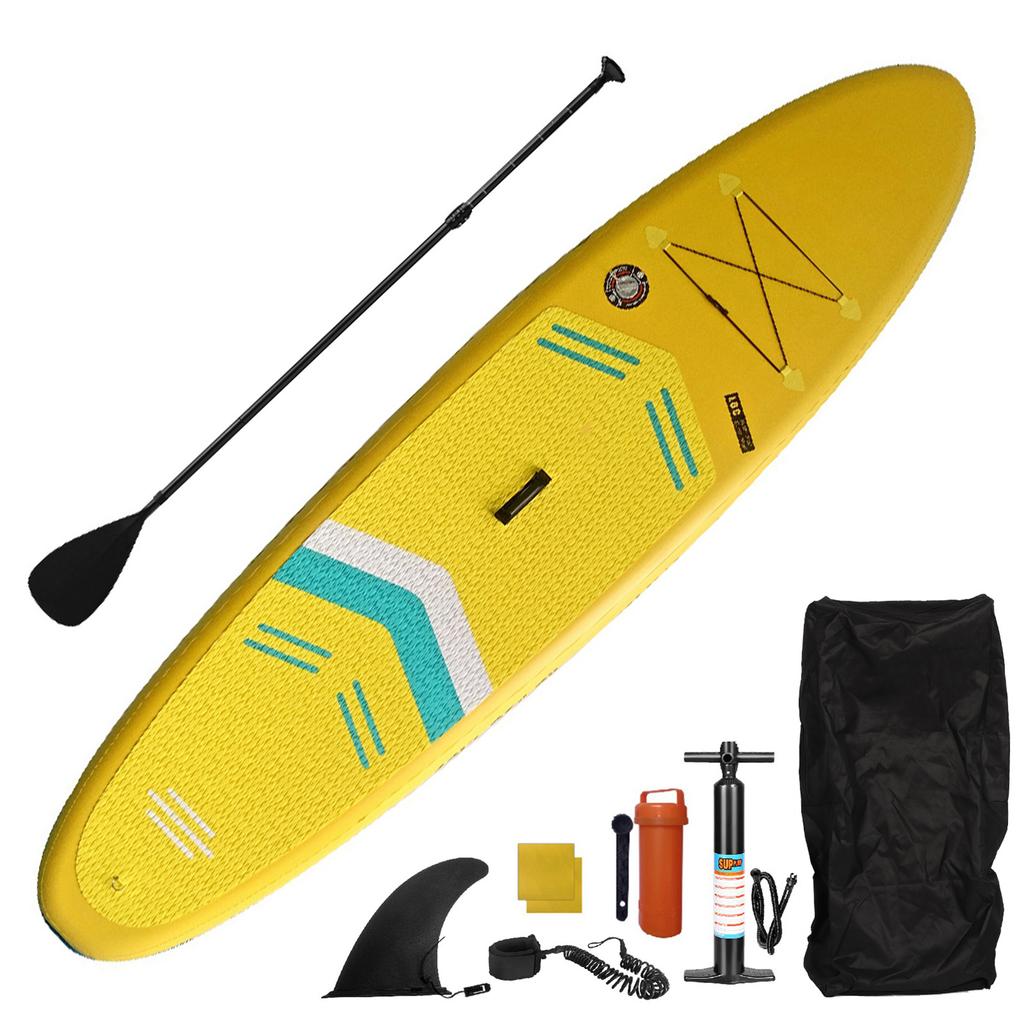 Inflatable Paddle Board Seaside Beach Water Skiing Stand Up Paddle Board with Storage Bag