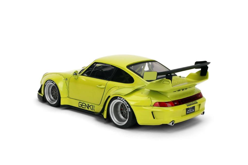 Kyosho Jada Toys PINK SLIPS Series Scale Porsche RWB GENKI Yellow Finished Model JADA36472 1/18