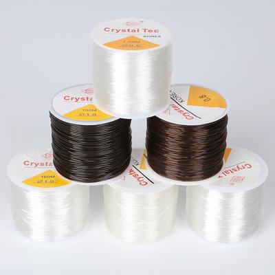 45–100 Meter elastische Linie, transparente Kristallperlenschnur, Faden für die Herstellung von DIY-Armbändern