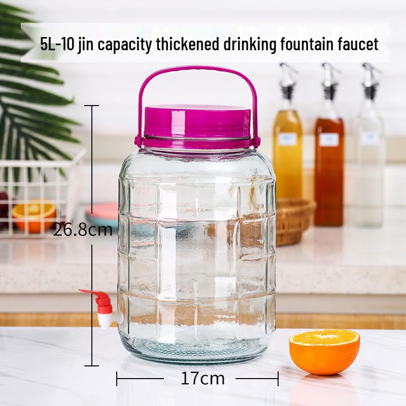 Sparkling Wine Glass Jar - Large Mouth Household Container, Perfect for Pickling, Kimchi, and Sealed Storage