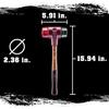 Rohmheld Halder Simplex Plastic Hammer Rubber Plastic Diameter 60 (Black) (Red) 3026.060