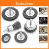 Versatile Steel Wire Brush Set With Handle For Grinding And Rust Removal Copper-coated Wire Bristles