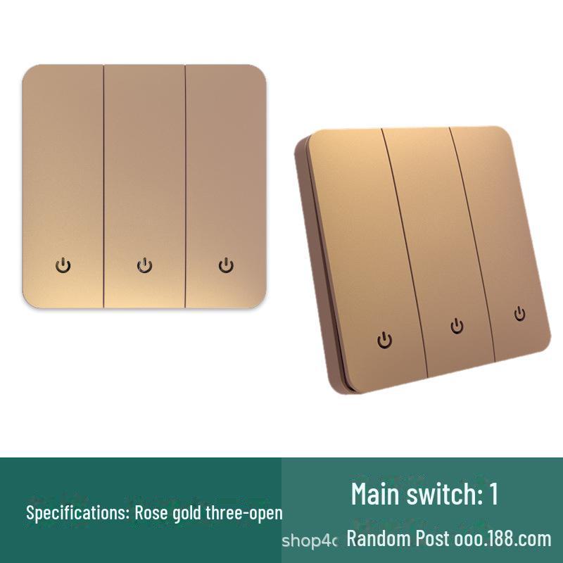 "Panou Comutator Basculant Wireless RF cu Control Dual cu Instalare Fără Lipire"