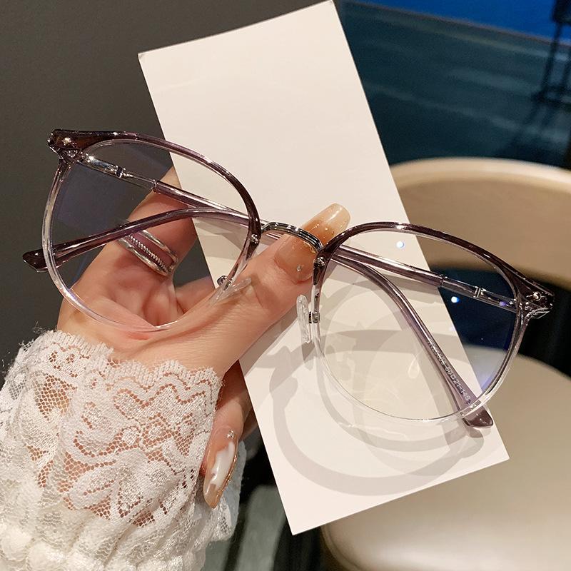 The frame of the new TR metal anti-blue glasses can be equipped with myopia presbyopia photosensitive color-changing gray sunglasses.