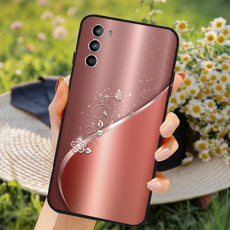 

Love Bow Gold Rose Heart Case for Moto Edge 50 40 Pro Edge 40 30 Ultra Neo Fusion G Power G Stylus G Play E32 E20 E40 G Power 5G 2023
