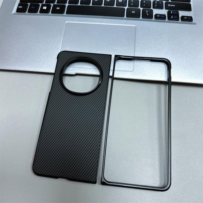Applicable To OPPO Find N5 Folding Mobile Phone Case Large Hole Carbon Fiber Pattern Sticker Find N3 Flip Magnetic Protection