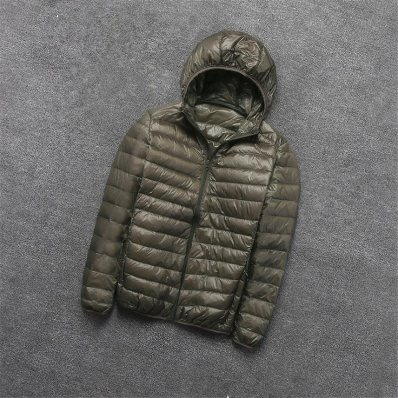 Neue koreanische Version der Daunenjacke, leichte Herren-Kapuzenjacke, groß und kurz