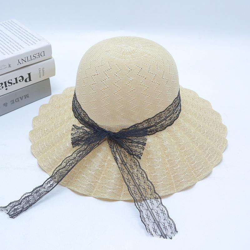 Straw Straw Hat Women's Big Eaves Beach Hat Summer Shading Sun Hat Outdoor Travel Seaside Spring and Autumn Versatile