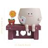 Smiley Face Swing Hanging Succulent Planter - Cute Balcony Garden Pot for Patio Courtyard Decoration Creative Cartoon-Style Plant Holder for Indoor