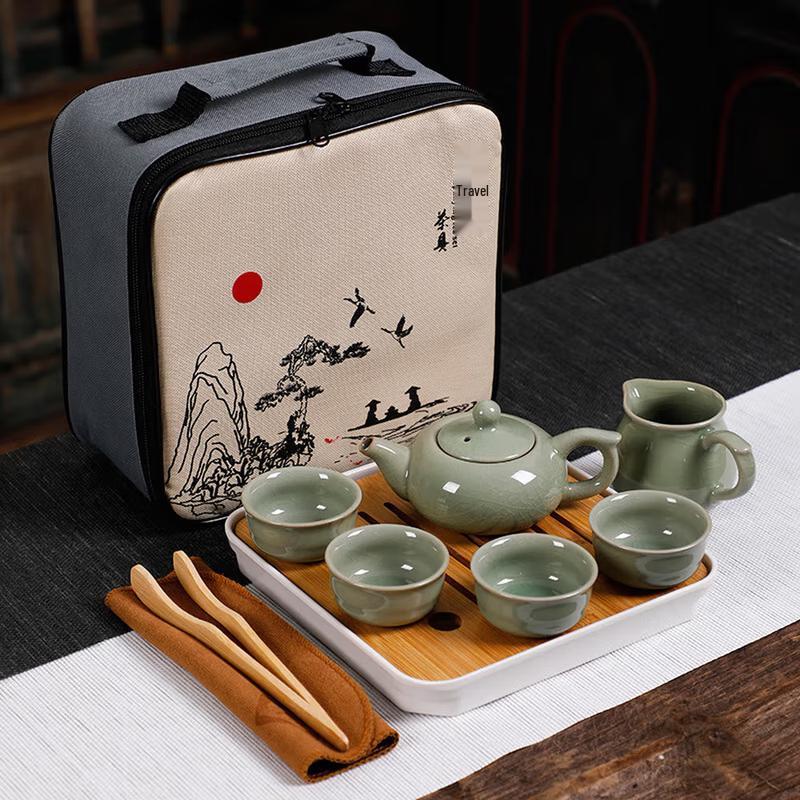 Ge Kiln Ru Kiln Ceramic Travel Tea Set
