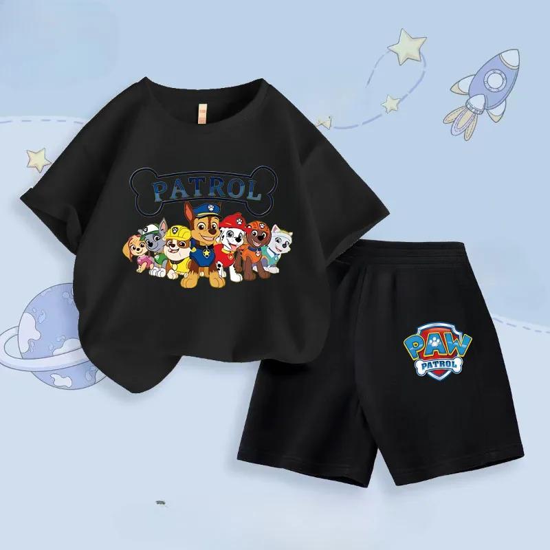 Summer New Short-sleeve Top and Shorts Two-piece Set, Children's Casual Breathable Clothing, Beachwear Set