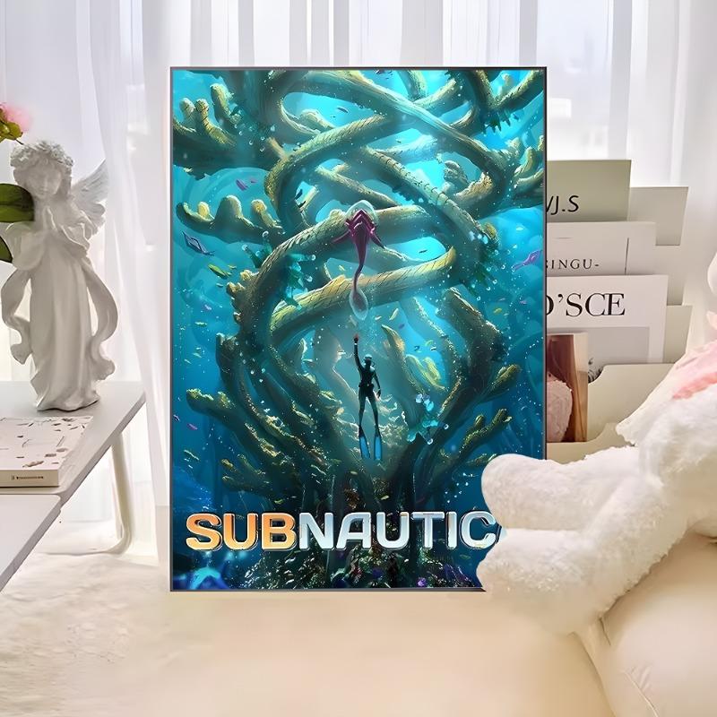 

S-Subnauticas Игра Классические Винтажные Постеры Винтажный Декор Комнаты Домашний Бар Кафе Декор Скандинавский Домашний Декор 21cm×30cm NoFrame