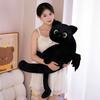 Creative Soft Black Cat Throw Pillow Plush Toy Doll Kitten Doll Girl Soothing Rag Doll Birthday Gift