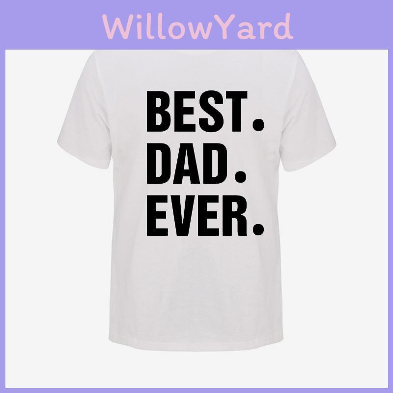 Dad Best Ever Printing Men Casual Tshirt Short Sleeve Summer Cotton Tee Tops