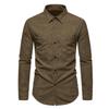 Men's Collared Button Down Casual Long Sleeved Shirt  Everyday Comfortable Shirt