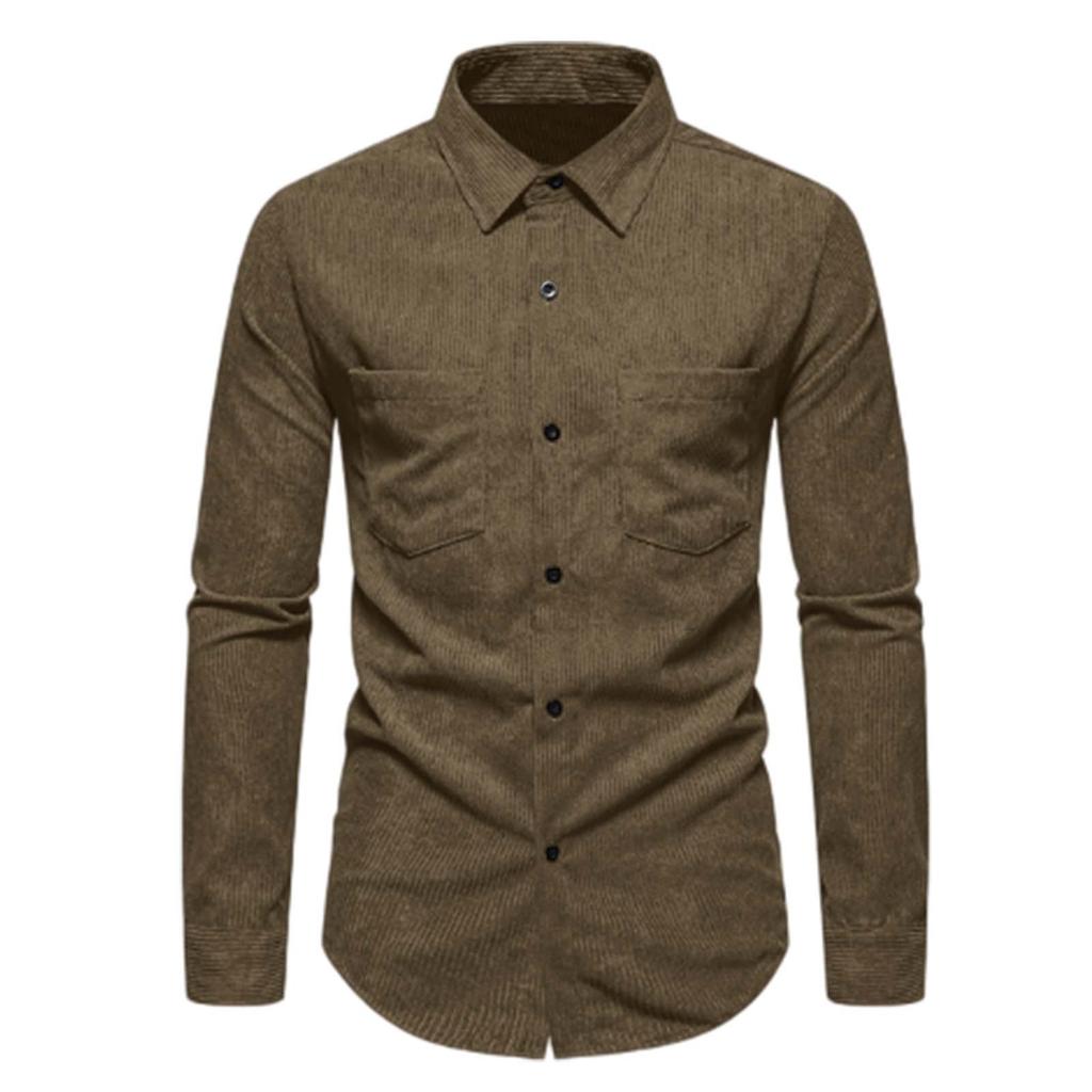 Men's Collared Button Down Casual Long Sleeved Shirt Everyday Comfortable Shirt