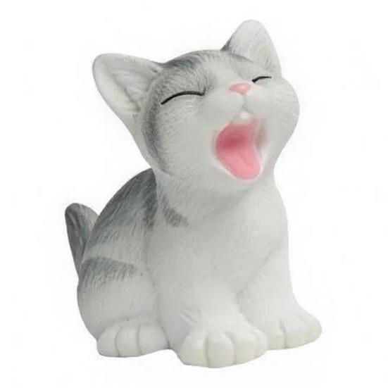 Mini Resin Cat Figurines Cute Realistic Cat Statue Miniature Animal Figures for Cake Toppers Car Dashboard Decor Micro Landscape Dollhouse DIY Crafts B