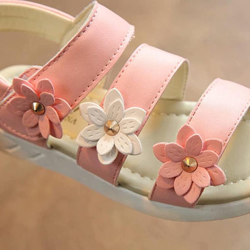 Summer  Flower Sandals Shoes Beach Flower Girl Cute Flat