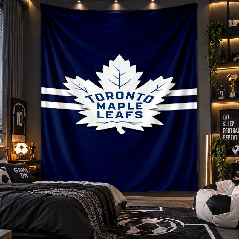 Duvara Asılan Goblen Toronto Maple Leafs Baskılı Kumaş Salon Yatak Odası Ev Dekorasyonu İçin