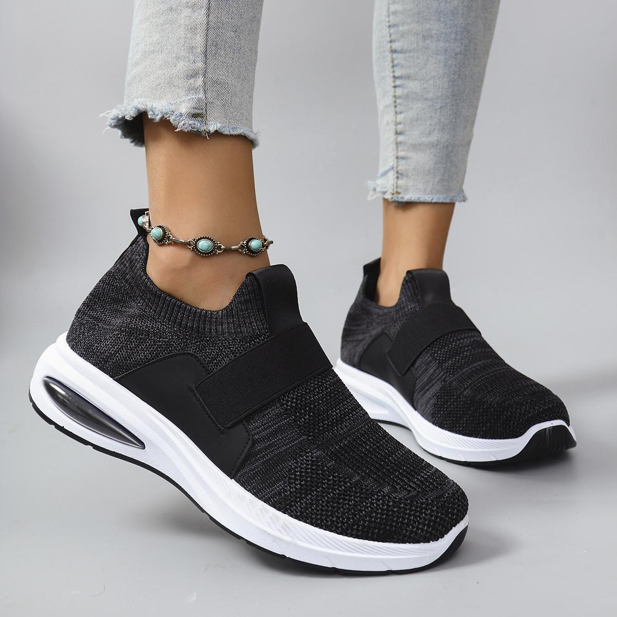 

Весна и Осень Новый Продукт Женские Удобные Однотонные Дышащие Универсальные Ленивые Обувь на Один Шаг Повседневная 37 чёрный