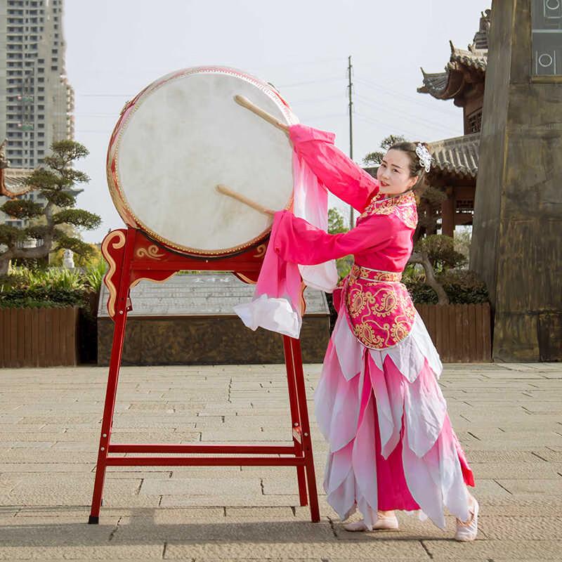 Traditional Red Battle Drum
