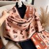 Warm Wool Scarf Women'S Winter Double-Sided Imitation Cashmere Thickened Scarf Air Conditioner Shawl Live Broadcast Explosion