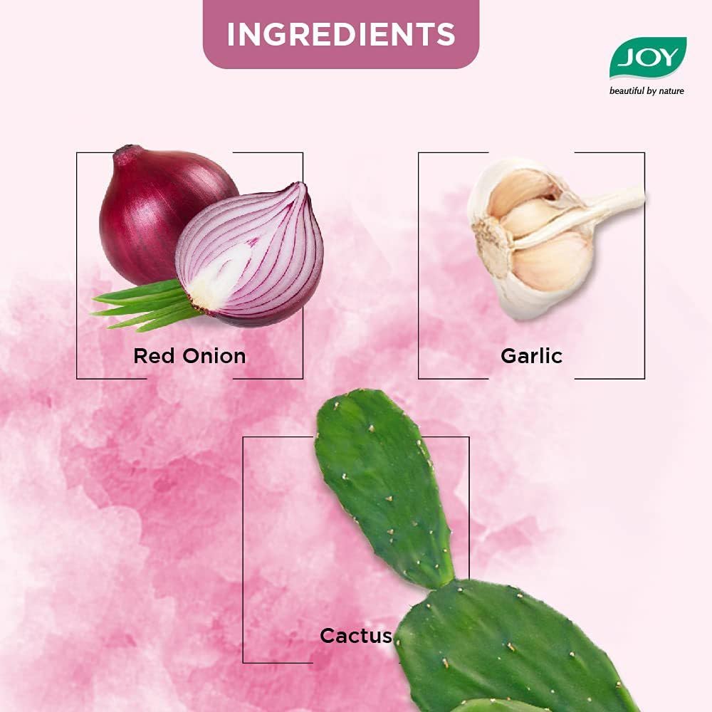 Joy Red Onion Anti-Hair Fall Shampoo 340ml x 2 Pack | 4 in 1 Conditioner Strengthens Hair, Repairs Damage, Reduces Hair Fall