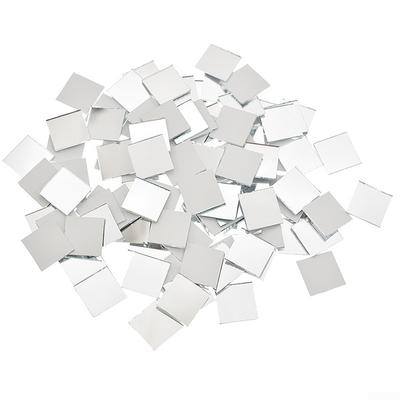 100PCS Glass Mirror Sticker 1mm Thick 20x20mm DIY Glass