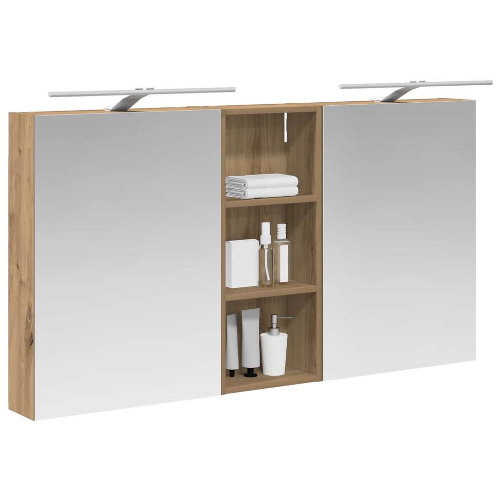 Bathroom Cabinet Set 3 pcs 130 x 14.5 x 70 cm Engineered Wood