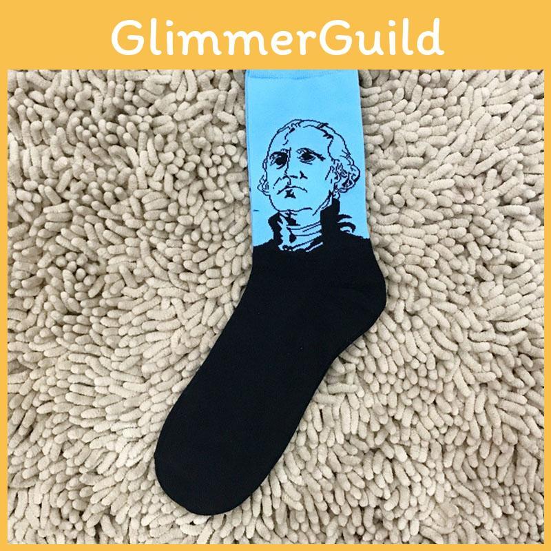 Lyxiga Streetwear President Queen Strumpor För Älskare Bomullsblandning Komfort