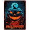 Happy Halloween Plaque Metal Tin Signs Wall Decoration Vintage Art Posters Iron Painting for Man Cave Home Cafe Garden Club Bar